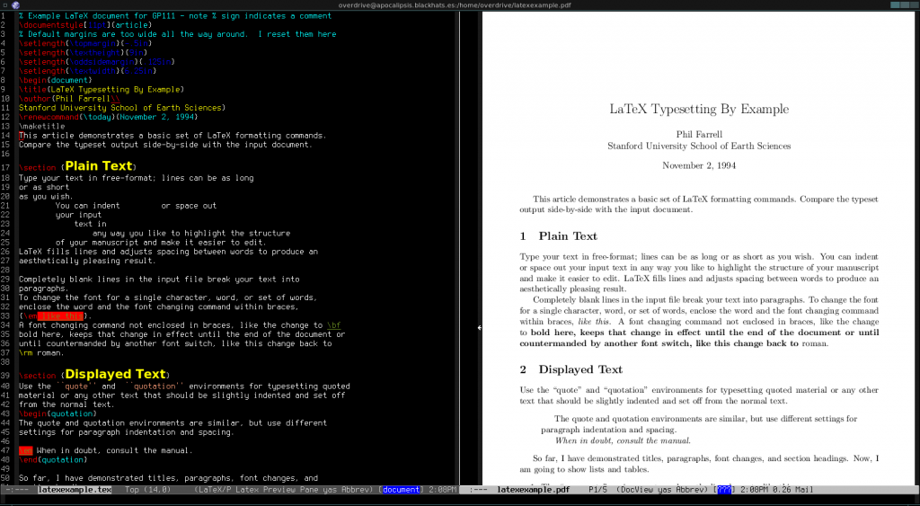 ελευθερία ϗ ἀλήθεια » Emacs + AucTeX + LaTeX Preview Pane